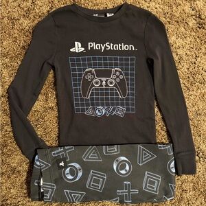 ✨3/$45✨H&M PlayStation Black and Blue Pajama Set